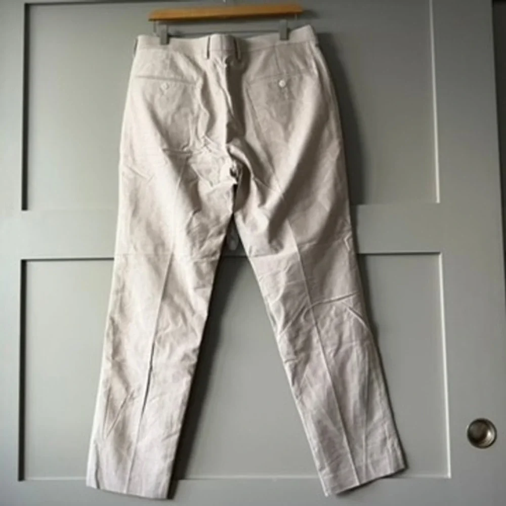 J.Crew Ludlow Dress Pants Mens 33x30 Beige Cotton Trousers NWT $198 Preppy
